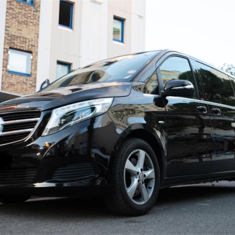 a car parked in a parking lot